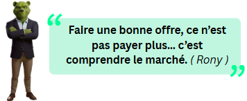 Faire une bonne offre, ce n&rsquo;est pas payer plus&hellip; c&rsquo;est comprendre le march&eacute;.